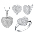 Single Diamond Jewelry Set 925 Silver Jewelry Wholesales